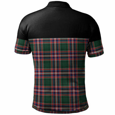 Scottish MacFarlane Hunting Modern Clan Tartan Polo Shirt - Horizontal Style Back Side Tartan Plaid