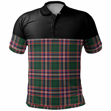 Scottish MacFarlane Hunting Modern Clan Tartan Polo Shirt - Horizontal Style Front Side Tartan Plaid