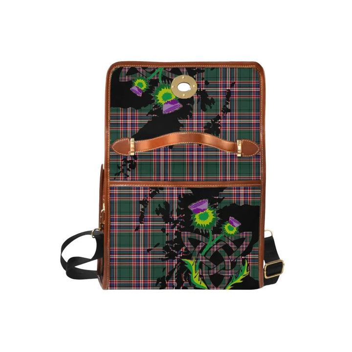 Scottish MacFarlane Hunting Modern Clan Tartan Waterproof Canvas Bag With Thistle Tartan Plaid 6