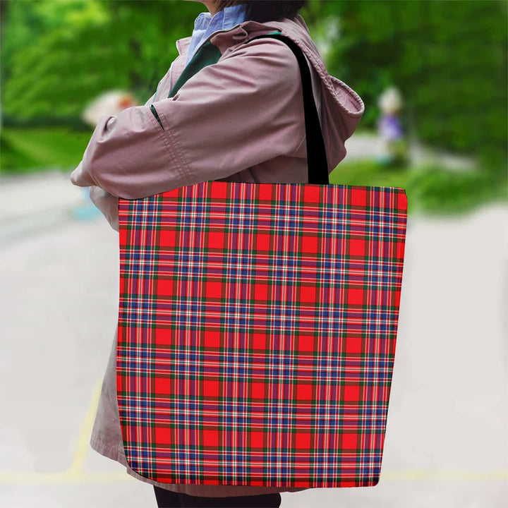 Scottish MacFarlane Modern Clan Tartan Canvas Bag With Shoulder Strap Tartan Plaid 2