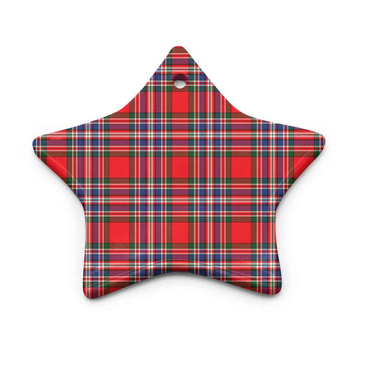 Scottish MacFarlane Modern Clan Tartan Ceramic Ornament Star Shape Tartan Plaid
