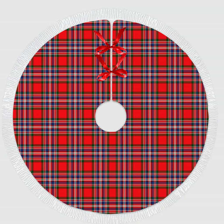 Scottish MacFarlane Modern Clan Tartan Christmas Tree Skirt Tassels 1 Tartan Plaid