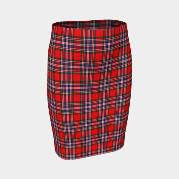 Scottish MacFarlane Modern Clan Tartan Fitted Skirt Tartan Plaid 1