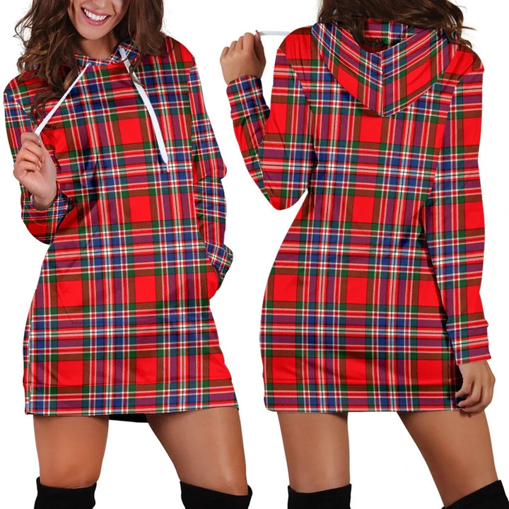 Scottish MacFarlane Modern Clan Tartan Hoodie Dress
