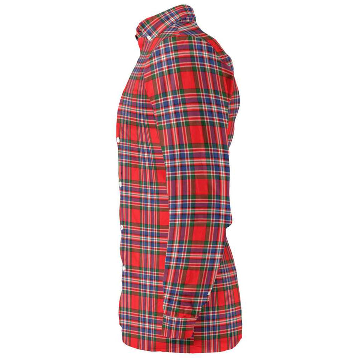 Scottish MacFarlane Modern Clan Tartan Long Sleeve Shirt Tartan Plaid