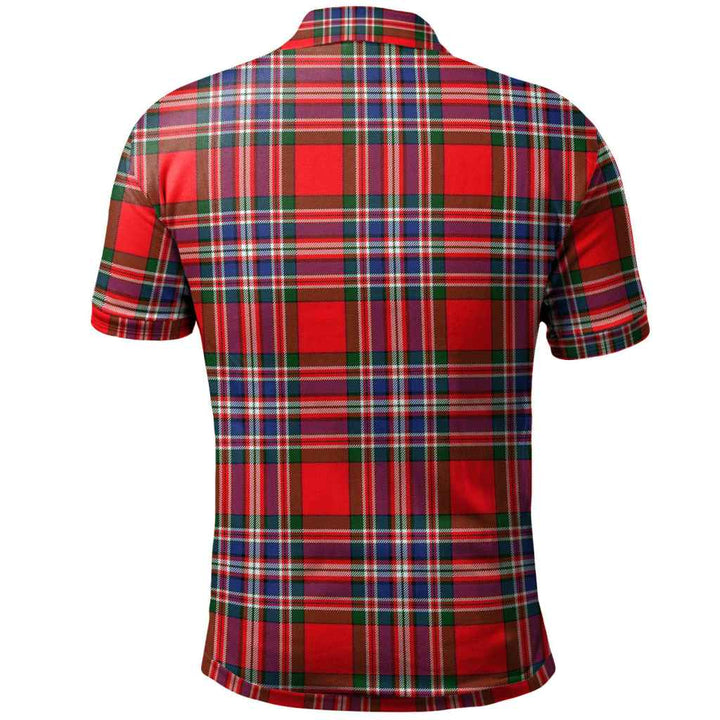 Scottish MacFarlane Modern Clan Tartan Polo Shirt Back Side Tartan Plaid