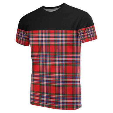 Scottish MacFarlane Modern Clan Tartan T-Shirt Horizontal Style Front Side Tartan Plaid