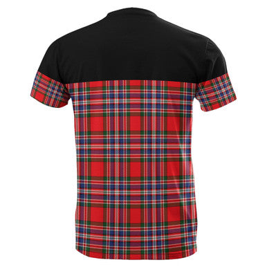 Scottish MacFarlane Modern Clan Tartan T-Shirt Horizontal Style Back Side Tartan Plaid