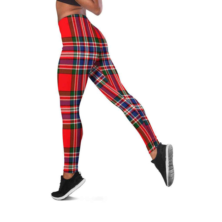 Scottish MacFarlane Modern Clan Tartan Women Leggings Tartan Plaid 2