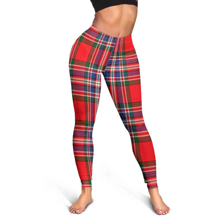 Scottish MacFarlane Modern Clan Tartan Women Leggings Tartan Plaid 3