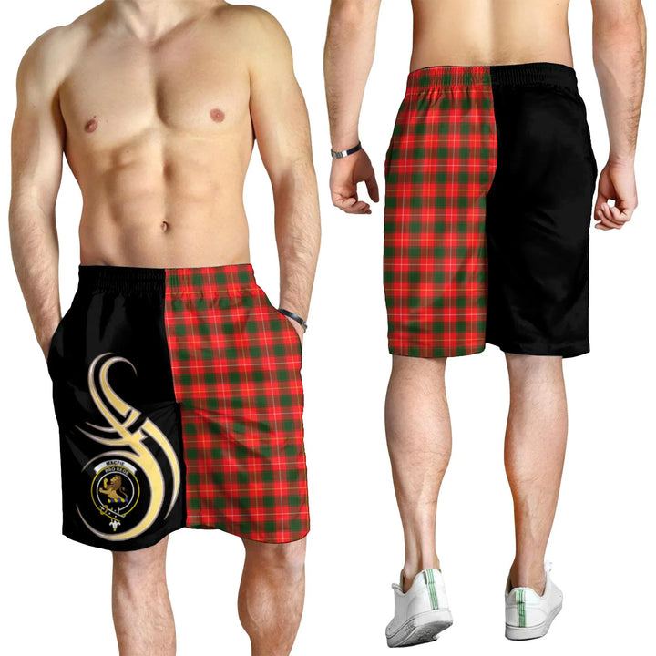 Scottish MacFie Clan Crest Tartan Believe in Me Men's Shorts