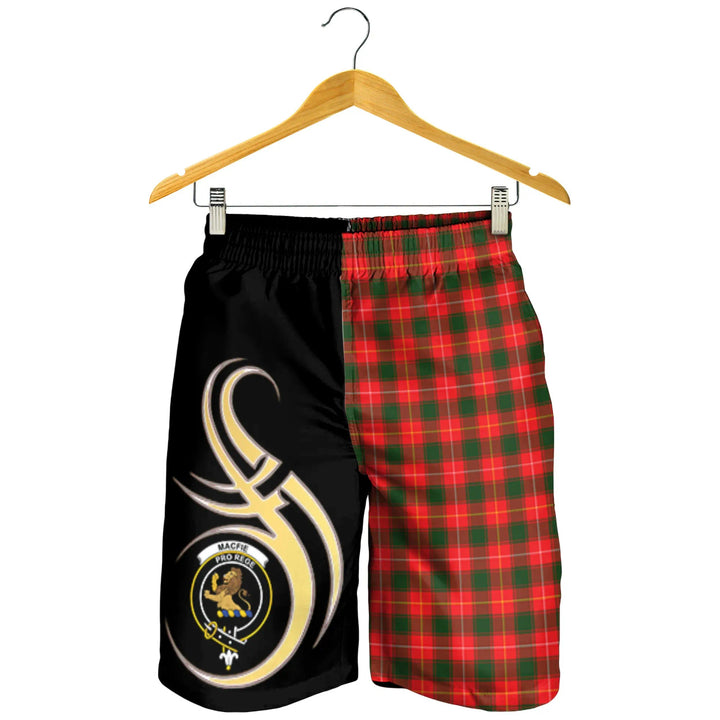 Scottish MacFie Clan Crest Tartan Believe in Me Men's Shorts
