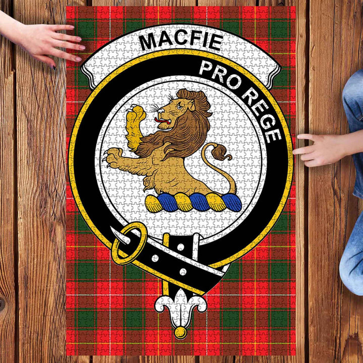 Scottish MacFie Clan Crest Tartan Jigsaw Puzzle 3
