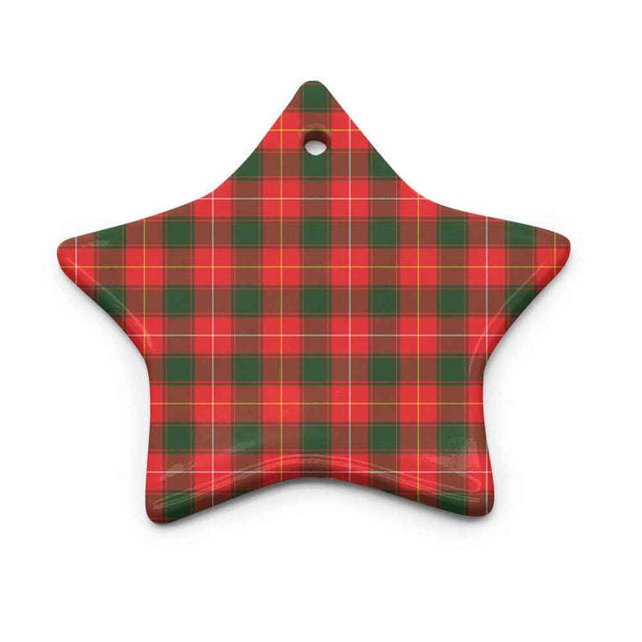 Scottish MacFie Clan Tartan Ceramic Ornament Star Shape Tartan Plaid
