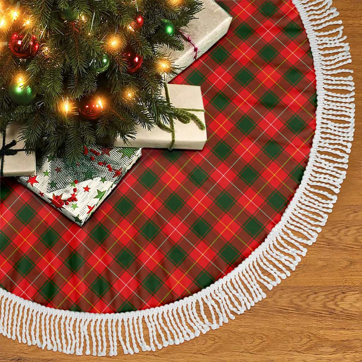 Scottish MacFie Clan Tartan Christmas Tree Skirt Tassels 2 Tartan Plaid
