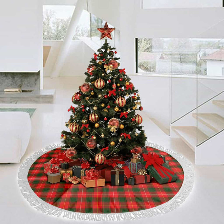 Scottish MacFie Clan Tartan Christmas Tree Skirt Tassels 3 Tartan Plaid