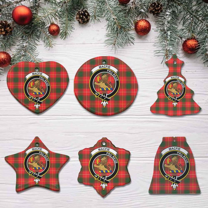 Scottish MacFie (of Dreghorn) Clan Crest Tartan Ceramic Ornament All Tartan Plaid