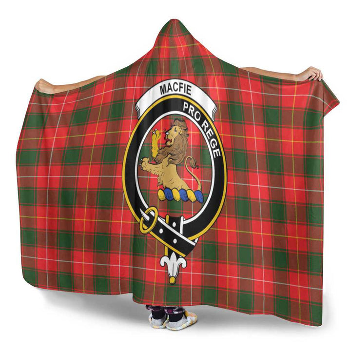 Scottish MacFie (of Dreghorn) Clan Crest Tartan Hooded Blanket Tartan Plaid 3