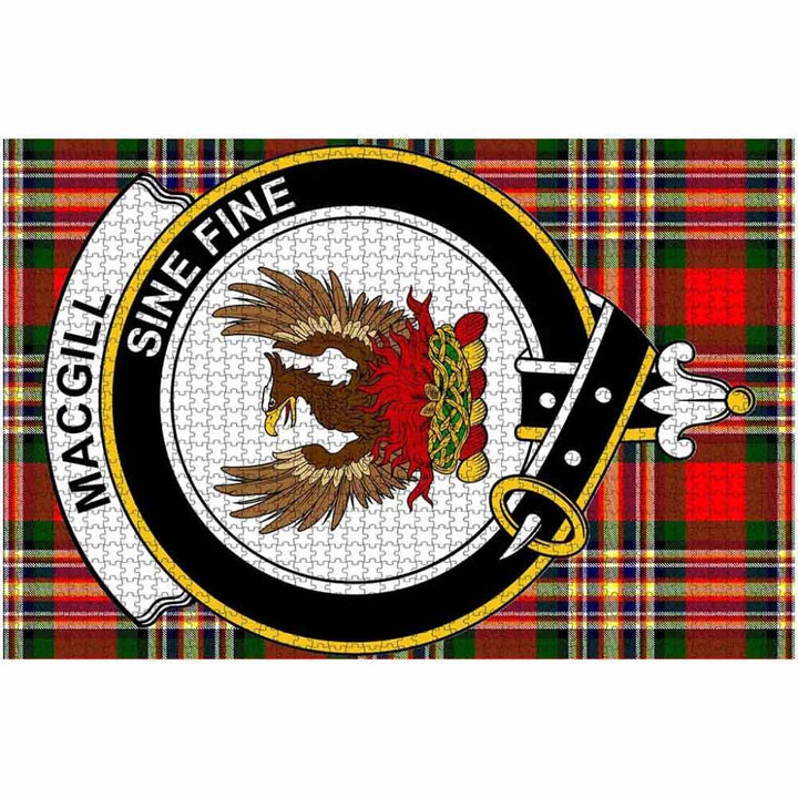Scottish MacGill Clan Crest Tartan Jigsaw Puzzle 2