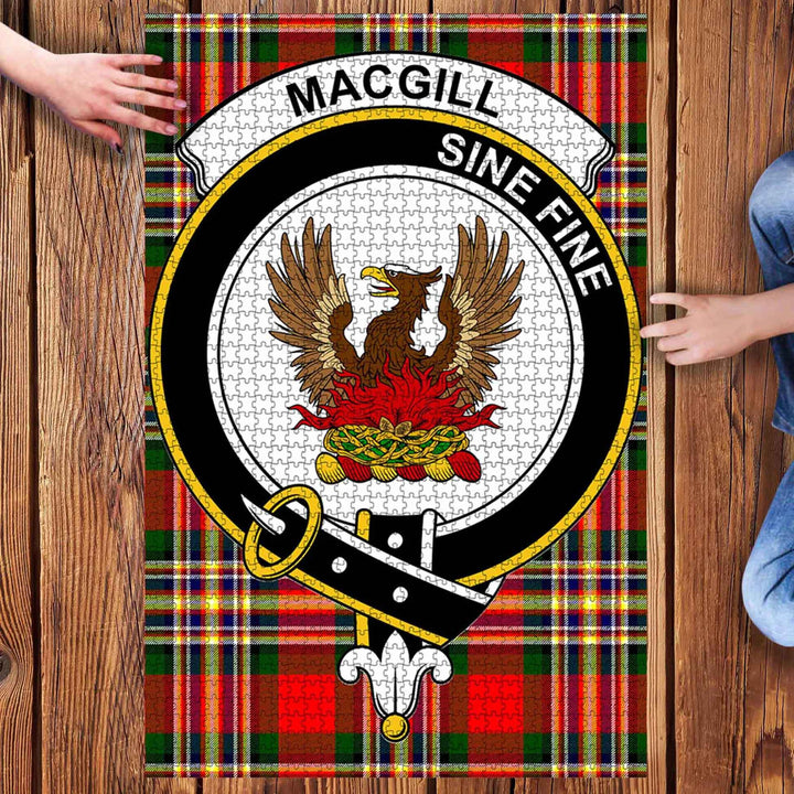 Scottish MacGill Clan Crest Tartan Jigsaw Puzzle 3