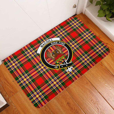 Scottish MacGill (Makgill) Clan Crest Tartan Door Mat Tartan Plaid 3