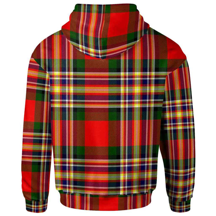 Scottish MacGill (Makgill) Clan Crest Tartan Hoodie Back Side Tartan Plaid