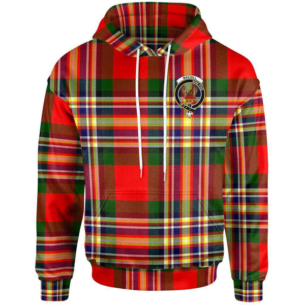 Scottish MacGill (Makgill) Clan Crest Tartan Hoodie Front Side Tartan Plaid