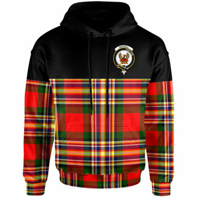 Scottish MacGill (Makgill) Clan Crest Tartan Hoodie - Horizontal Style Front Side Tartan Plaid