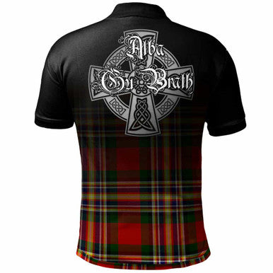 Scottish MacGill (Makgill) Clan Crest Tartan Polo Shirt - Alba Gu Brath Family Crest Celtic Inspired Back Side Tartan Plaid