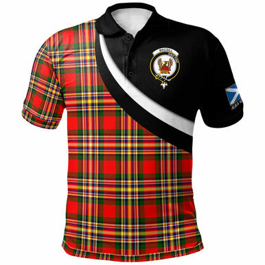 Scottish MacGill (Makgill) Clan Crest Tartan Polo Shirt - Scotland Forever Style Front Side Tartan Plaid