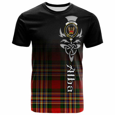Scottish MacGill (Makgill) Clan Crest Tartan T-Shirt - Alba Gu Brath Family Crest Celtic Inspired Front Side Tartan Plaid