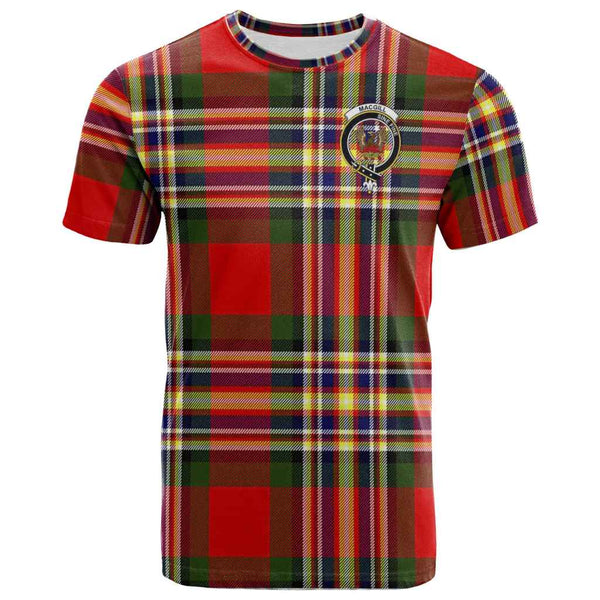 Scottish MacGill (Makgill) Clan Crest Tartan T-Shirt Front Side Tartan Plaid
