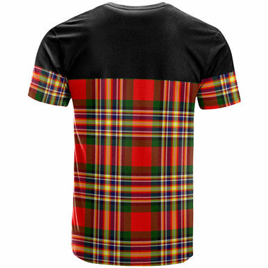 Scottish MacGill (Makgill) Clan Crest Tartan T-Shirt - Horizontal Style Back Side Tartan Plaid