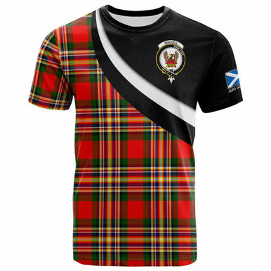 Scottish MacGill (Makgill) Clan Crest Tartan T-Shirt - Scotland Forever Style Front Side Tartan Plaid