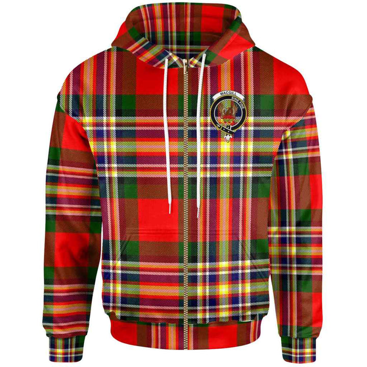 Scottish MacGill (Makgill) Clan Crest Tartan Hoodie Zip Tartan Plaid