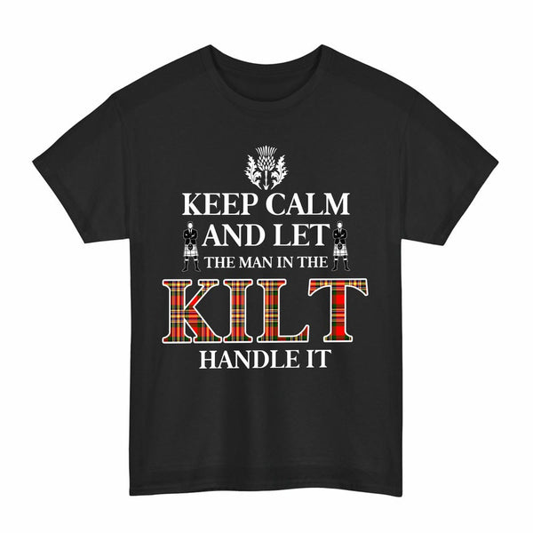 Scottish MacGill Modern Clan Tartan T-Shirt - Keep Calm Tartan Plaid Black Color