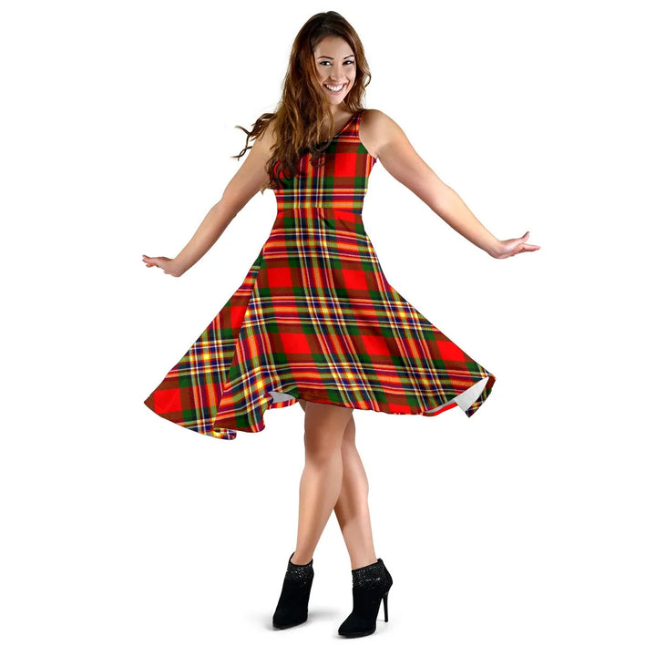 Scottish MacGill Modern Clan Tartan Women Midi Dress