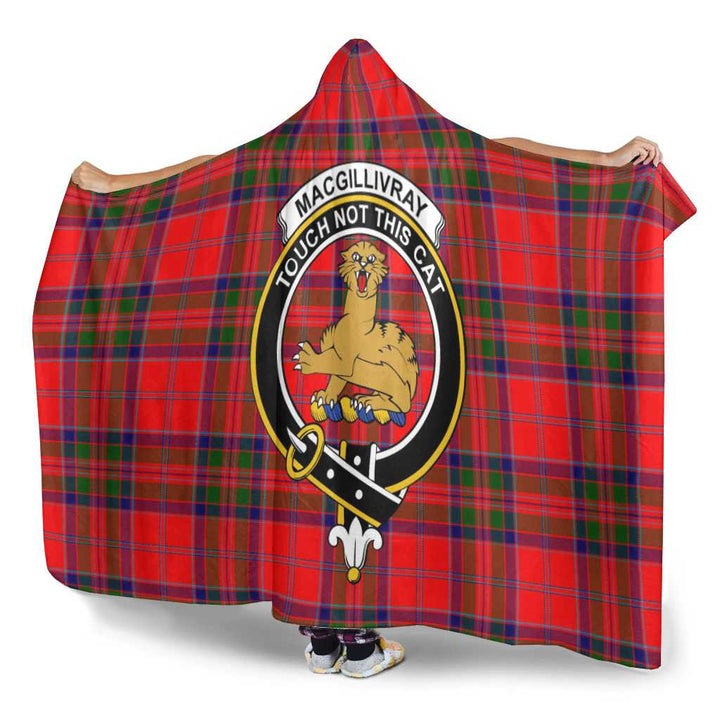 Scottish MacGillivray Clan Crest Tartan Hooded Blanket Tartan Plaid 3