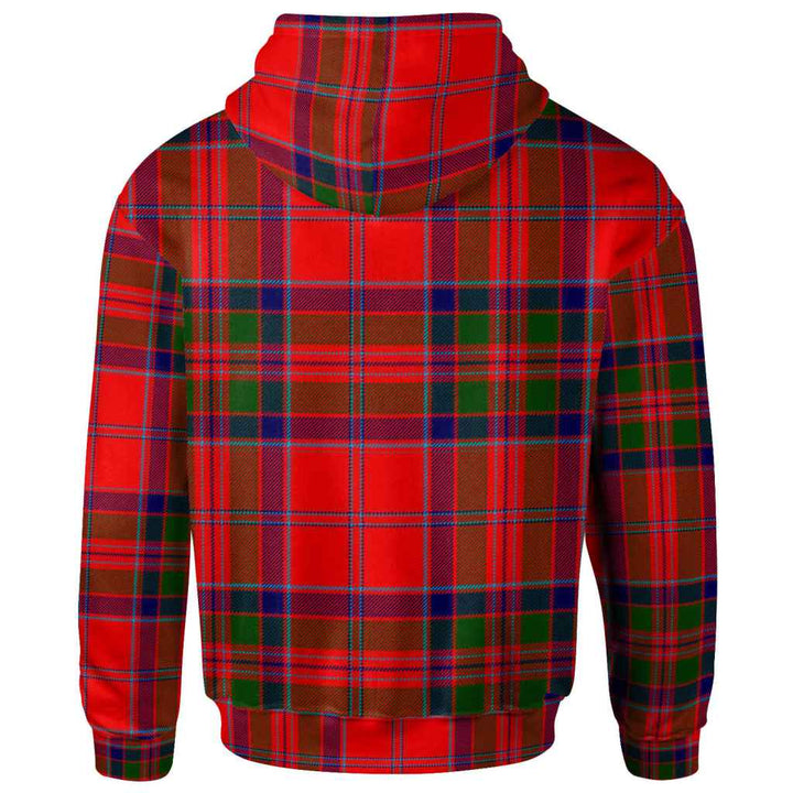 Scottish MacGillivray Clan Crest Tartan Hoodie Back Side Tartan Plaid