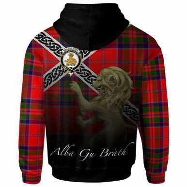 Scottish MacGillivray Clan Crest Tartan Hoodie - Scotland Lion Back Side Tartan Plaid