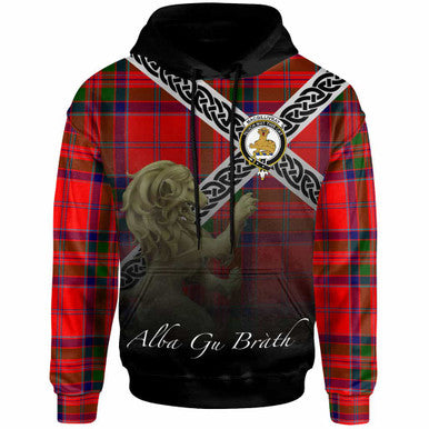 Scottish MacGillivray Clan Crest Tartan Hoodie - Celtic With Scotland Lion Front Side Tartan Plaid