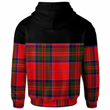Scottish MacGillivray Clan Crest Tartan Hoodie - Horizontal Style Back Side Tartan Plaid