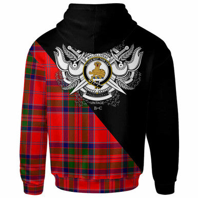 Scottish MacGillivray Clan Crest Tartan Hoodie - Military Logo Back Side Tartan Plaid