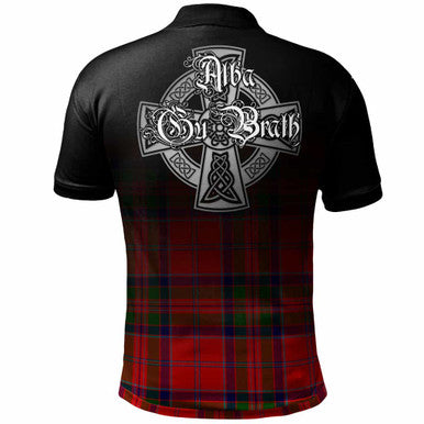 Scottish MacGillivray Clan Crest Tartan Polo Shirt - Alba Gu Brath Family Crest Celtic Inspired Back Side Tartan Plaid