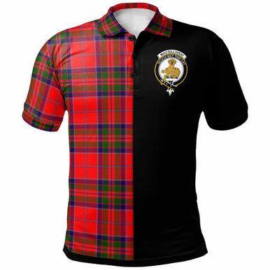 Scottish MacGillivray Clan Crest Tartan Polo Shirt - Half in Me Front Side Tartan Plaid