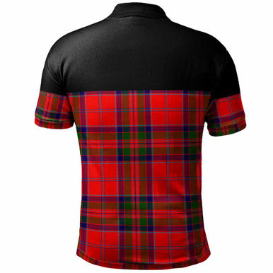 Scottish MacGillivray Clan Crest Tartan Polo Shirt - Horizontal Style Back Side Tartan Plaid