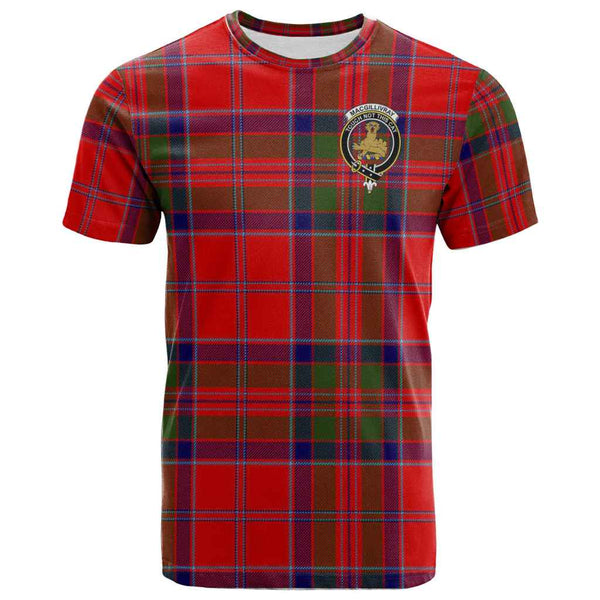 Scottish MacGillivray Clan Crest Tartan T-Shirt Front Side Tartan Plaid