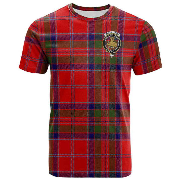 Scottish MacGillivray Clan Crest Tartan T-Shirt Front Side Tartan Plaid