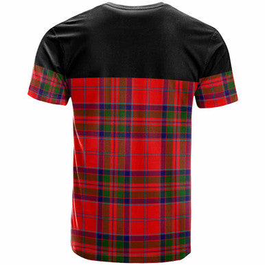 Scottish MacGillivray Clan Crest Tartan T-Shirt - Horizontal Style Back Side Tartan Plaid