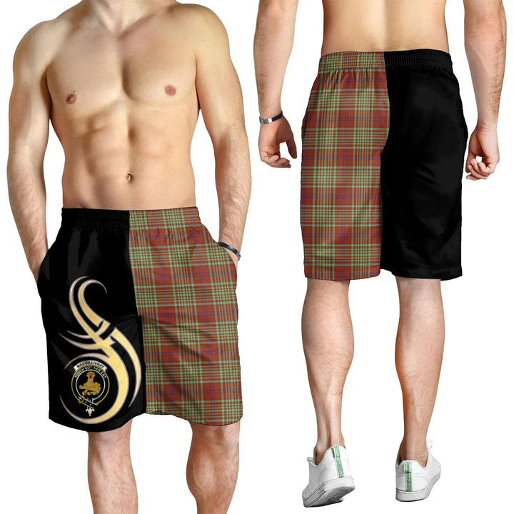 Scottish MacGillivray Hunting Ancient Clan Crest Tartan Believe in Me Men's Shorts